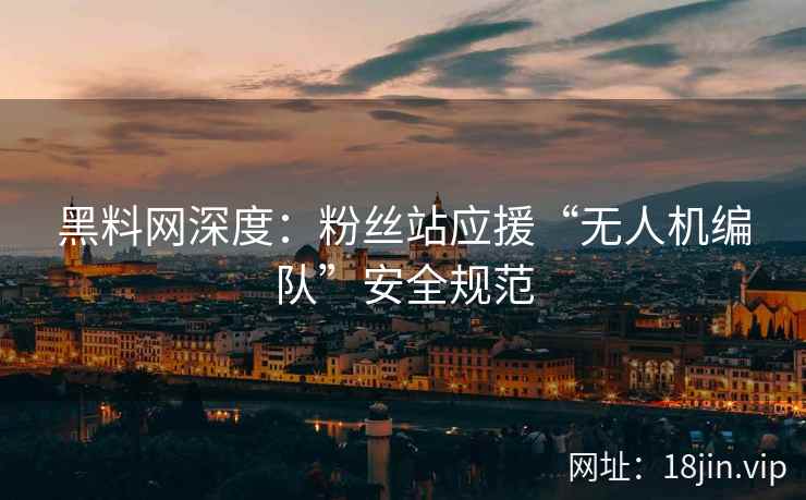 黑料网深度：粉丝站应援“无人机编队”安全规范